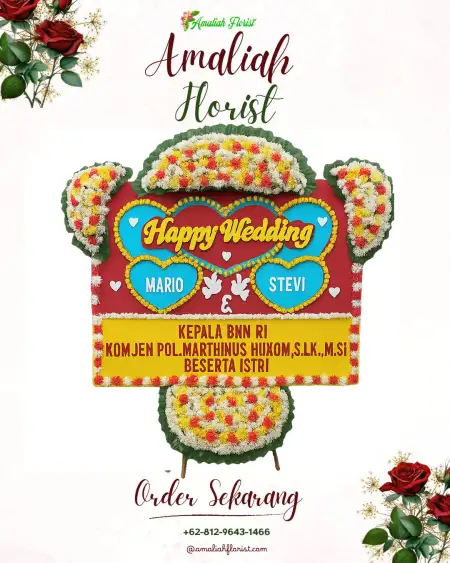 Papan Bunga Pernikahan Seraya
